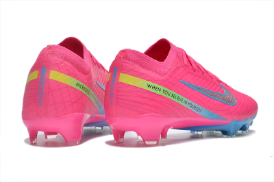 Men's Nike Air Zoom Mercurial Vapor 15 Elite FG Firm Ground Low-Tops Football Boots - Pink/Silver/Blue