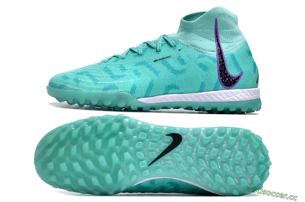Unisex Nike Phantom Luna Elite NU TF Artificial Turf High-Tops Football Shoes - Green/Yellow/Purple/Black 1