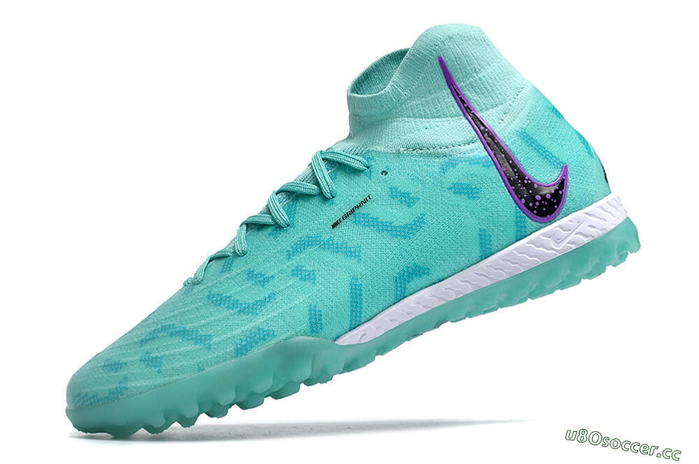 Unisex Nike Phantom Luna Elite NU TF Artificial Turf High-Tops Football Shoes - Green/Yellow/Purple/Black 5