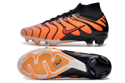 Unisex Nike Air Zoom Mercurial Superfly 9 Elite FG Firm Ground High-Tops Football Boots - Orange/Black/Red