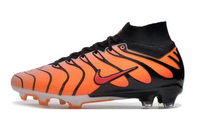 Unisex Nike Air Zoom Mercurial Superfly 9 Elite FG Firm Ground High-Tops Football Boots - Orange/Black/Red