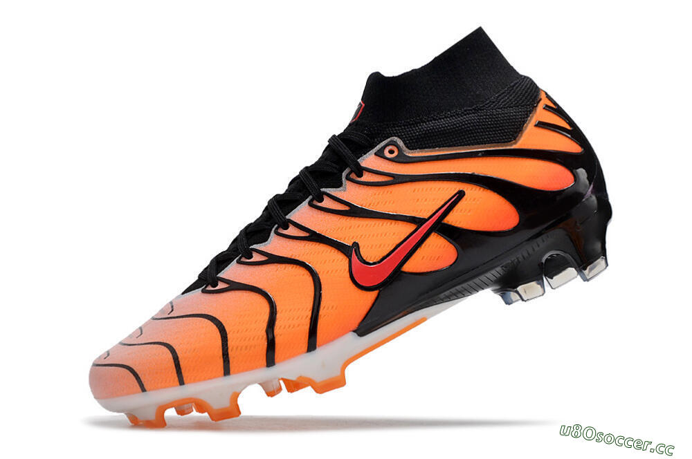 Unisex Nike Air Zoom Mercurial Superfly 9 Elite FG Firm Ground High-Tops Football Boots - Orange/Black/Red 5