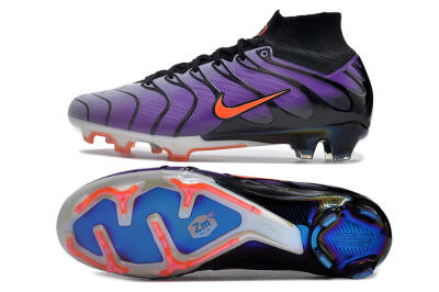 Men's Nike Air Zoom Mercurial Superfly 9 Elite FG Firm Ground High-Tops Football Boots - Purple/Black/Orange/Gold