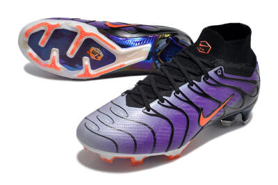 Men's Nike Air Zoom Mercurial Superfly 9 Elite FG Firm Ground High-Tops Football Boots - Purple/Black/Orange/Gold