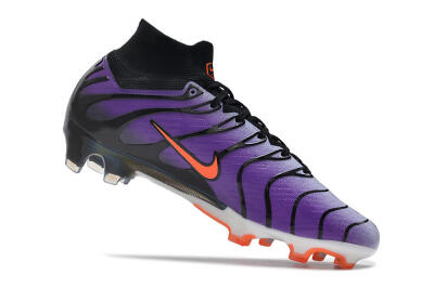 Men's Nike Air Zoom Mercurial Superfly 9 Elite FG Firm Ground High-Tops Football Boots - Purple/Black/Orange/Gold