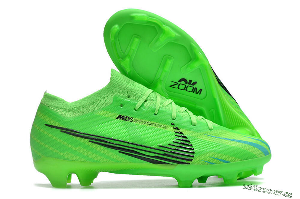 Men's Nike Air Zoom Mercurial Vapor 15 Elite FG Firm Ground Low-Tops Football Boots - Green/Black 2