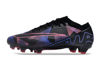 Unisex Nike Air Zoom Mercurial Vapor 15 Elite FG Firm Ground Low-Tops Football Boots - Black/Purple/Pink