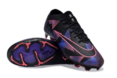 Unisex Nike Air Zoom Mercurial Vapor 15 Elite FG Firm Ground Low-Tops Football Boots - Black/Purple/Pink