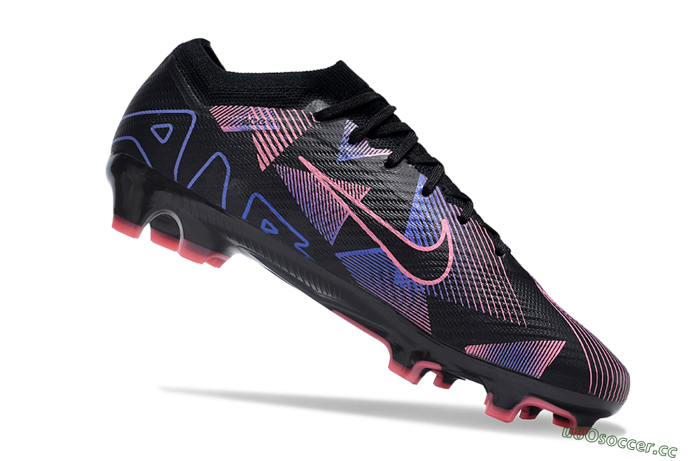 Unisex Nike Air Zoom Mercurial Vapor 15 Elite FG Firm Ground Low-Tops Football Boots - Black/Purple/Pink 4
