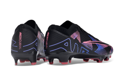 Unisex Nike Air Zoom Mercurial Vapor 15 Elite FG Firm Ground Low-Tops Football Boots - Black/Purple/Pink
