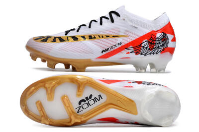 Unisex Nike Air Zoom Mercurial Vapor 15 Elite FG Firm Ground Low-Tops Football Boots - White/Gold/Black/Red