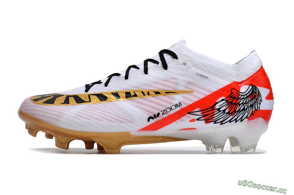 Unisex Nike Air Zoom Mercurial Vapor 15 Elite FG Firm Ground Low-Tops Football Boots - White/Gold/Black/Red 0