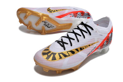 Unisex Nike Air Zoom Mercurial Vapor 15 Elite FG Firm Ground Low-Tops Football Boots - White/Gold/Black/Red
