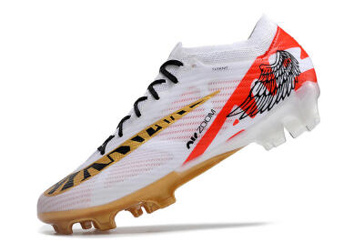 Unisex Nike Air Zoom Mercurial Vapor 15 Elite FG Firm Ground Low-Tops Football Boots - White/Gold/Black/Red