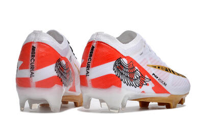 Unisex Nike Air Zoom Mercurial Vapor 15 Elite FG Firm Ground Low-Tops Football Boots - White/Gold/Black/Red