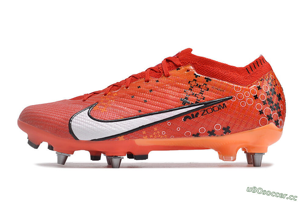 Men's Nike Air Zoom Mercurial Vapor 15 SG Soft Ground Low-Tops Football Boots - Red/White/Black 0