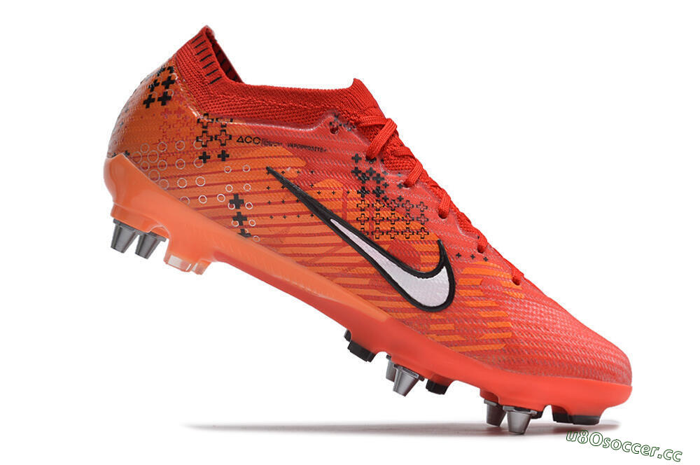 Men's Nike Air Zoom Mercurial Vapor 15 SG Soft Ground Low-Tops Football Boots - Red/White/Black 4