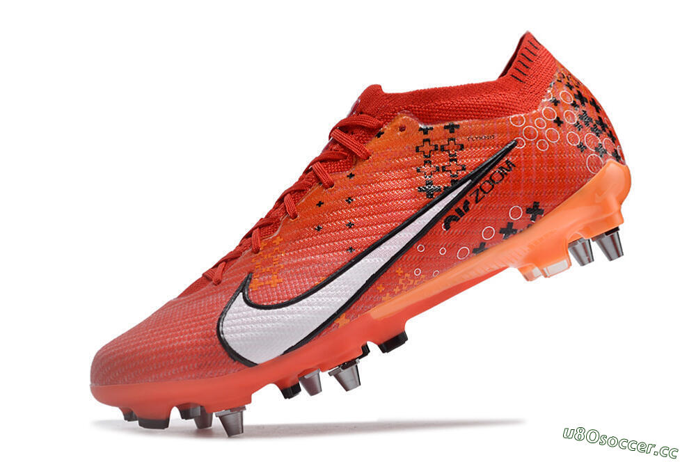 Men's Nike Air Zoom Mercurial Vapor 15 SG Soft Ground Low-Tops Football Boots - Red/White/Black 5