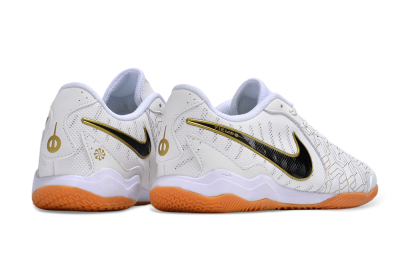 Men's Nike Tiempo Legend 10 Pro IC Indoor & Futsal Low-Tops Football Shoes - White/Gold/Black