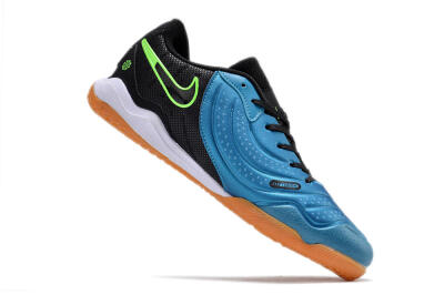 Men's Nike Tiempo Legend 10 Pro IC Indoor & Futsal Low-Tops Football Shoes - Blue/Black/Yellow