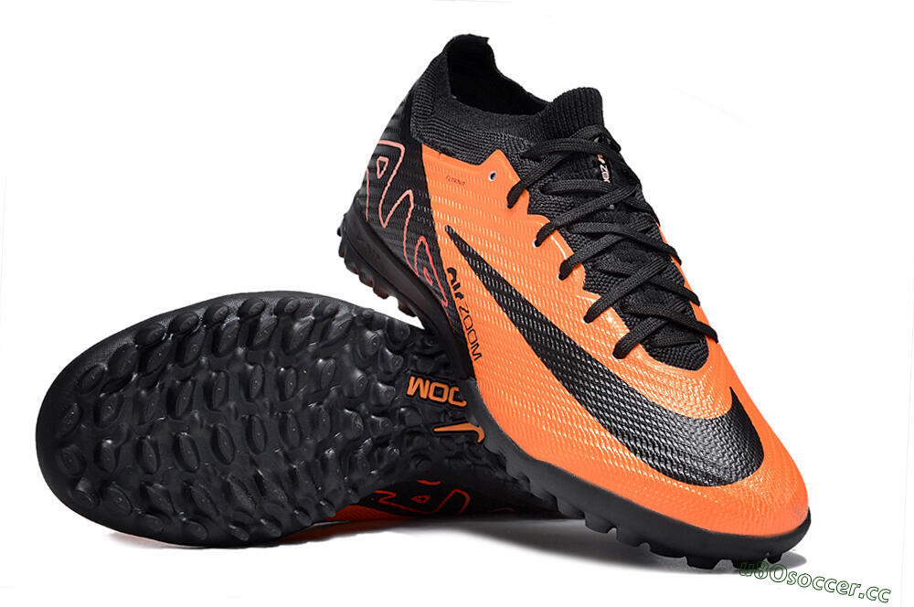 Unisex Nike Air Zoom Mercurial Vapor 15 Elite TF Artificial Turf Low-Tops Football Shoes - Orange/Black 1