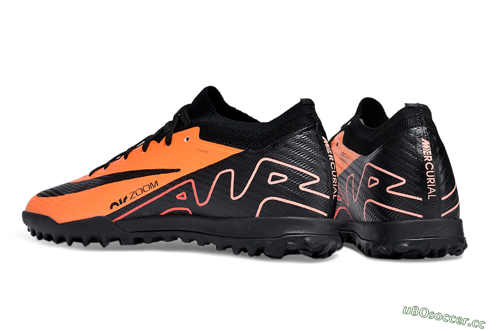 Unisex Nike Air Zoom Mercurial Vapor 15 Elite TF Artificial Turf Low-Tops Football Shoes - Orange/Black 5