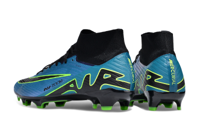 Unisex Nike Air Zoom Mercurial Superfly 9 Elite FG Firm Ground High-Tops Football Boots - Blue/Black/Yellow