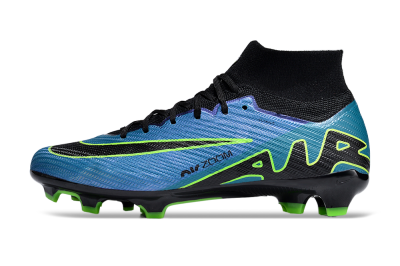 Unisex Nike Air Zoom Mercurial Superfly 9 Elite FG Firm Ground High-Tops Football Boots - Blue/Black/Yellow