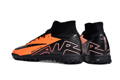 Unisex Nike Air Zoom Mercurial Superfly 9 Elite TF Artificial Turf Low-Tops Football Shoes - Orange/Black