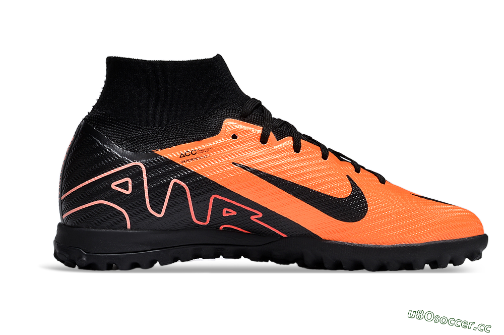 Unisex Nike Air Zoom Mercurial Superfly 9 Elite TF Artificial Turf Low-Tops Football Shoes - Orange/Black 5