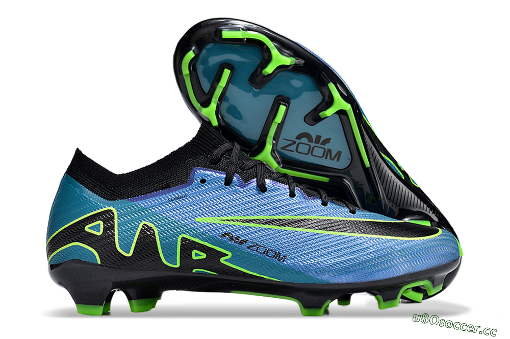 Unisex Nike Air Zoom Mercurial Vapor 15 Elite FG Firm Ground Low-Tops Football Boots - Blue/Black/Yellow 2