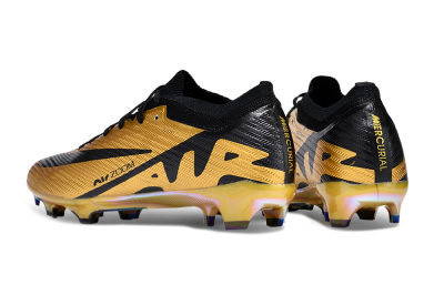 Unisex Nike Air Zoom Mercurial Vapor 15 Elite FG Firm Ground Low-Tops Football Boots - Gold/Black
