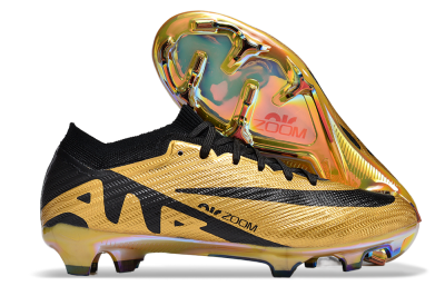 Unisex Nike Air Zoom Mercurial Vapor 15 Elite FG Firm Ground Low-Tops Football Boots - Gold/Black