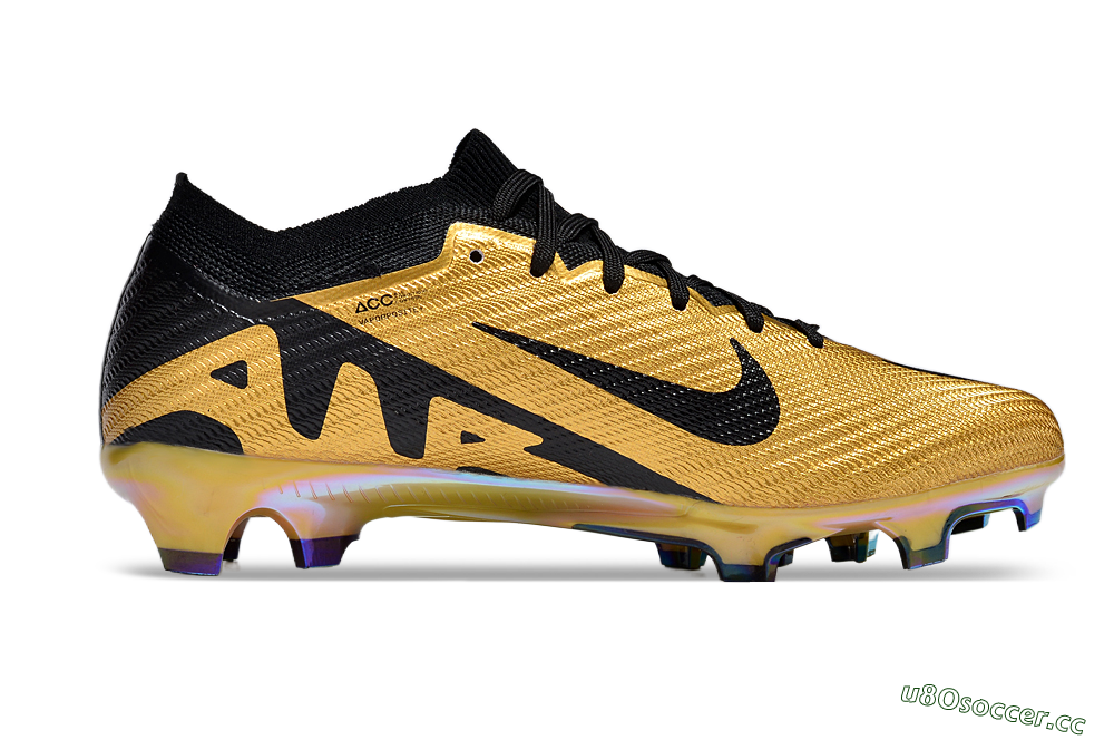 Unisex Nike Air Zoom Mercurial Vapor 15 Elite FG Firm Ground Low-Tops Football Boots - Gold/Black 4