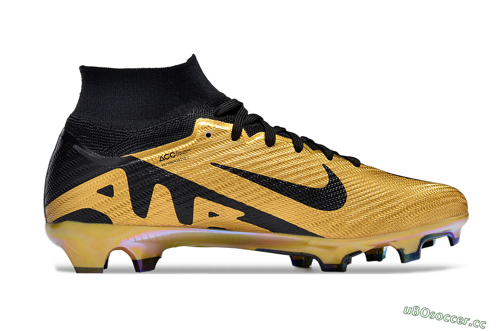 Unisex Nike Air Zoom Mercurial Superfly 9 Elite FG Firm Ground High-Tops Football Boots - Gold/Black 4