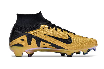 Unisex Nike Air Zoom Mercurial Superfly 9 Elite FG Firm Ground High-Tops Football Boots - Gold/Black