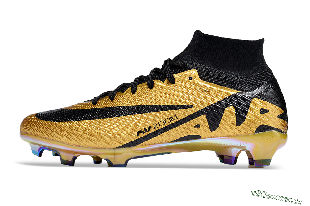 Unisex Nike Air Zoom Mercurial Superfly 9 Elite FG Firm Ground High-Tops Football Boots - Gold/Black 0