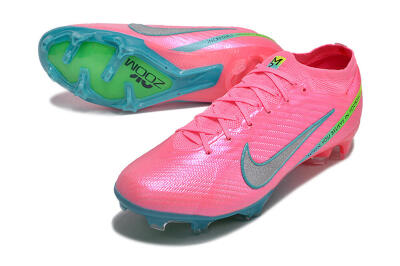 Men's Nike Air Zoom Mercurial Vapor 15 Elite FG Firm Ground Low-Tops Football Boots - Pink/Silver/Blue/Yellow
