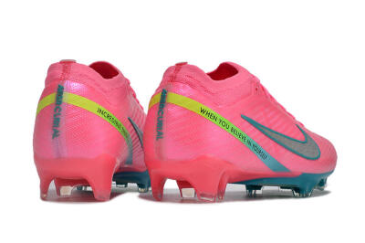 Men's Nike Air Zoom Mercurial Vapor 15 Elite FG Firm Ground Low-Tops Football Boots - Pink/Silver/Blue/Yellow