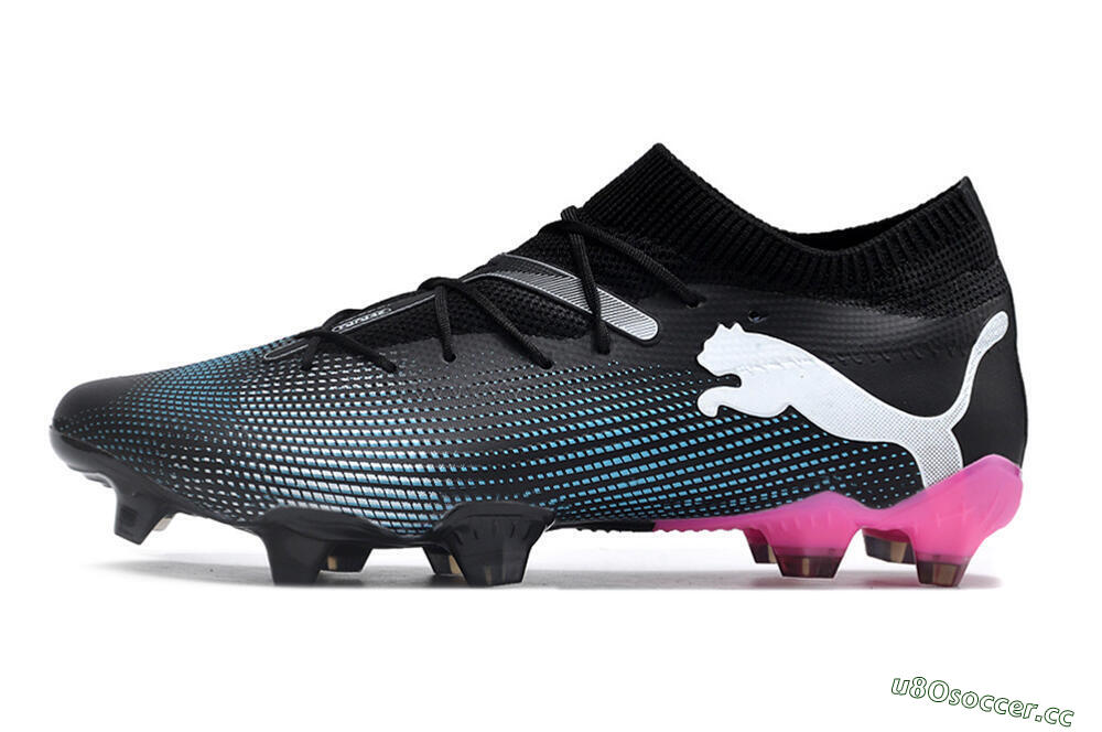 Men's Puma Future Ultimate FG Firm Ground Low-Tops Football Boots - Black/Blue/White/Pink 0