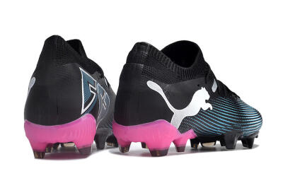 Men's Puma Future Ultimate FG Firm Ground Low-Tops Football Boots - Black/Blue/White/Pink