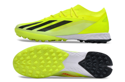Men's Adidas X 23 Crazyfast.1 TF Artificial Turf Low-Tops Football Shoes - Yellow/Black/White