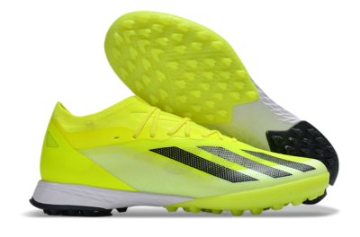 Men's Adidas X 23 Crazyfast.1 TF Artificial Turf Low-Tops Football Shoes - Yellow/Black/White