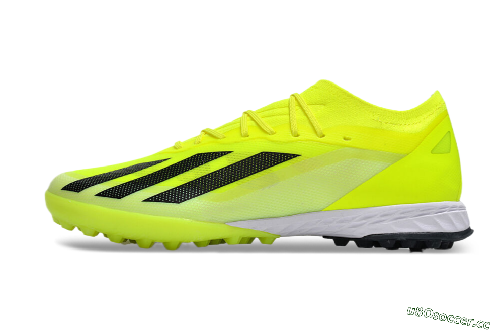Men's Adidas X 23 Crazyfast.1 TF Artificial Turf Low-Tops Football Shoes - Yellow/Black/White 0