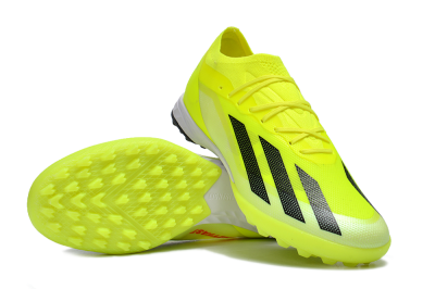 Men's Adidas X 23 Crazyfast.1 TF Artificial Turf Low-Tops Football Shoes - Yellow/Black/White