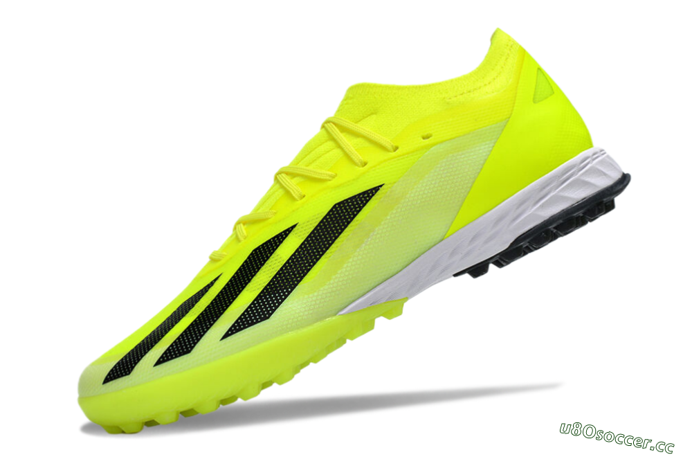 Men's Adidas X 23 Crazyfast.1 TF Artificial Turf Low-Tops Football Shoes - Yellow/Black/White 5