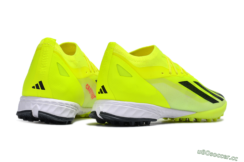 Men's Adidas X 23 Crazyfast.1 TF Artificial Turf Low-Tops Football Shoes - Yellow/Black/White 6