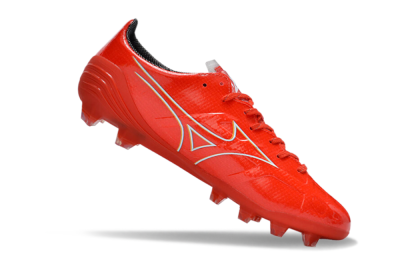 Men's Mizuno Morelia Alpha Made in Japan FG Firm Ground Low-Tops Football Boots - Red/White/Blue/Yellow
