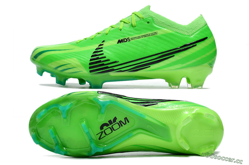 Unisex Nike Air Zoom Mercurial Vapor 15 Elite FG Firm Ground Low-Tops Football Boots - Green/Yellow/Black 1