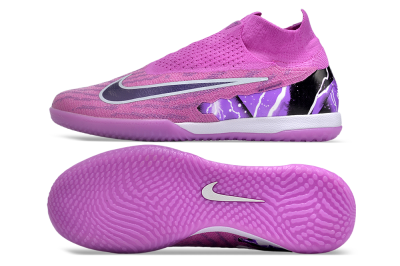 Men's Nike Phantom GX Elite DF Link IC Indoor & Futsal High-Tops Football Shoes - Purple/Black/White